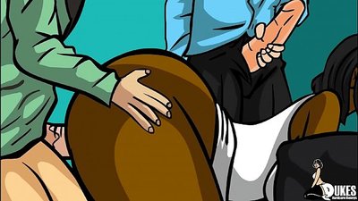 విద్యార్థులు పాఠశాల తర్వాత నల్లజాతి టీచర్తో సెక్స్ చేస్తారు